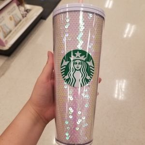 Starbucks BNWT pink sequin venti holiday cup